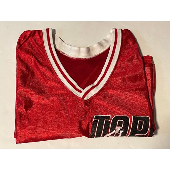 Don Alleson Top Flight Basketball Jersey mens large #12 made USA red - Picture 8 of 9